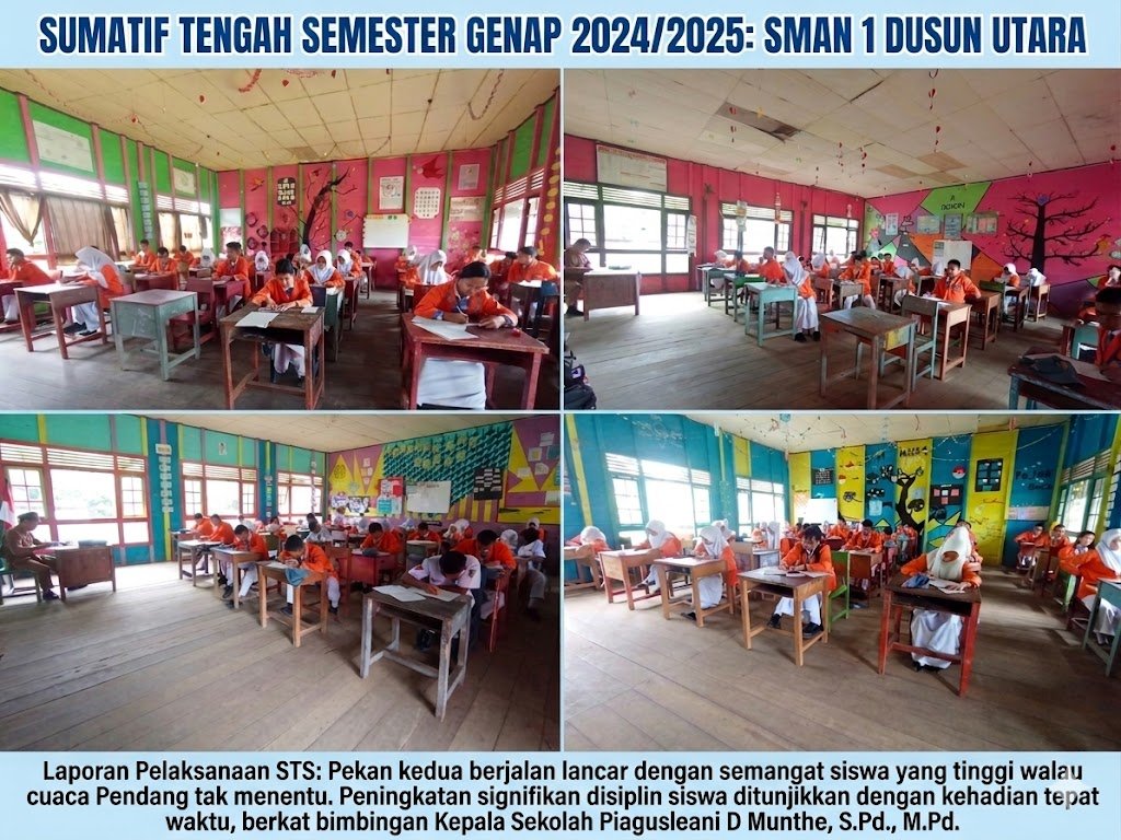 Pelaksanaan STS SMAN 1 Dusun Utara Berlangsung Tertib dan Tepat Waktu