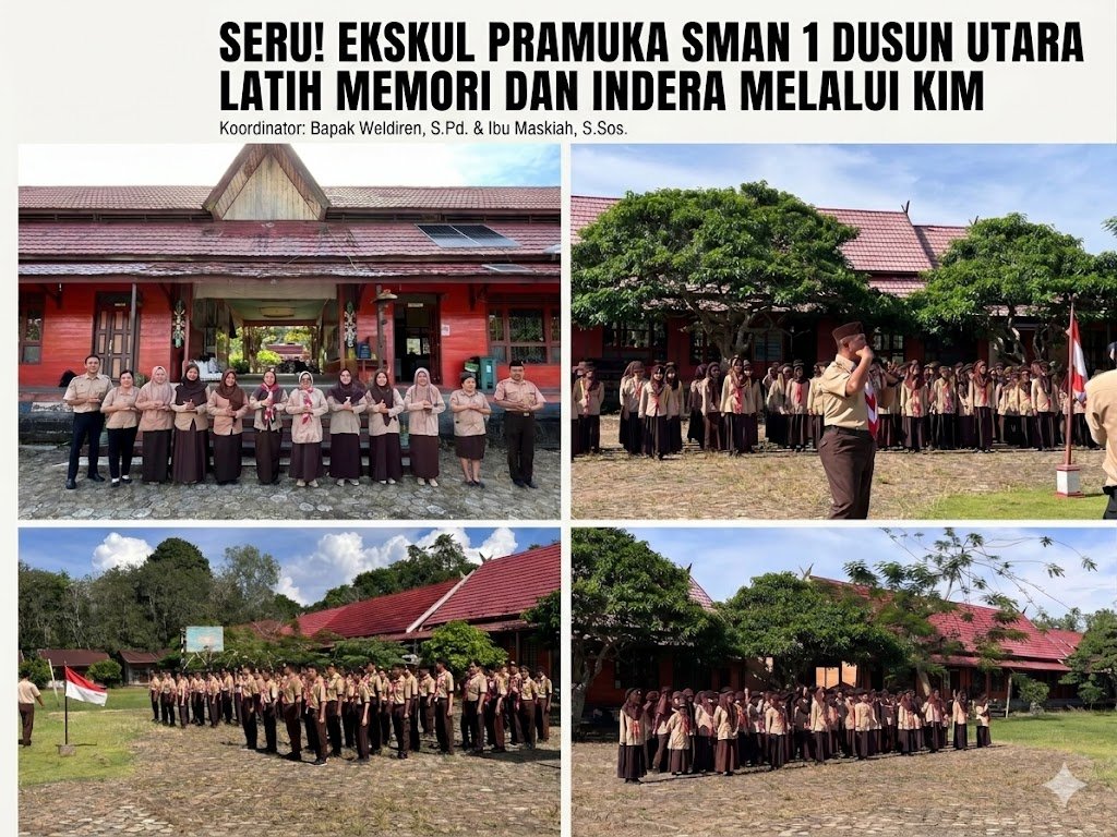 Latih Ketajaman Indera dan Memori, Ekskul Pramuka SMAN 1 Dusun Utara Berlangsung Seru dengan Materi KIM