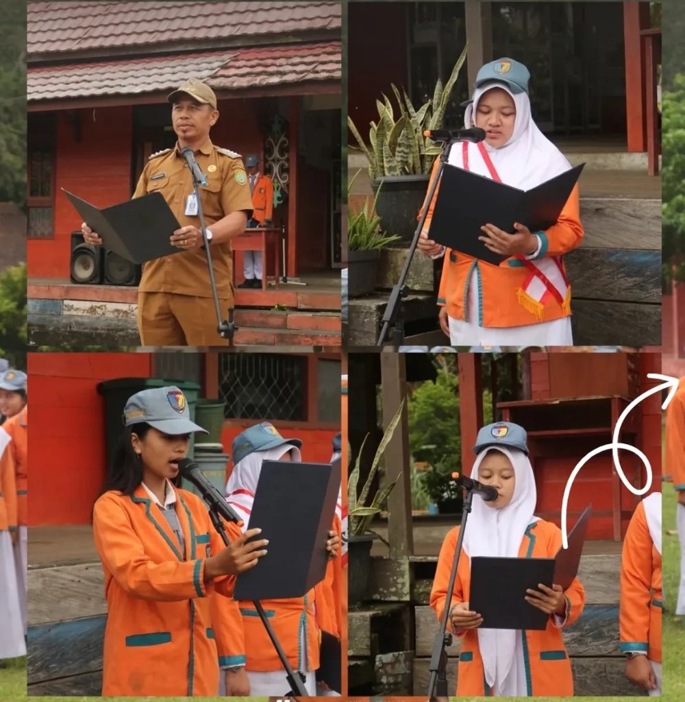 Camat Dusun Utara Pimpin Upacara di SMAN 1 Dusun Utara, Tekankan Pembentukan Karakter dan Prestasi