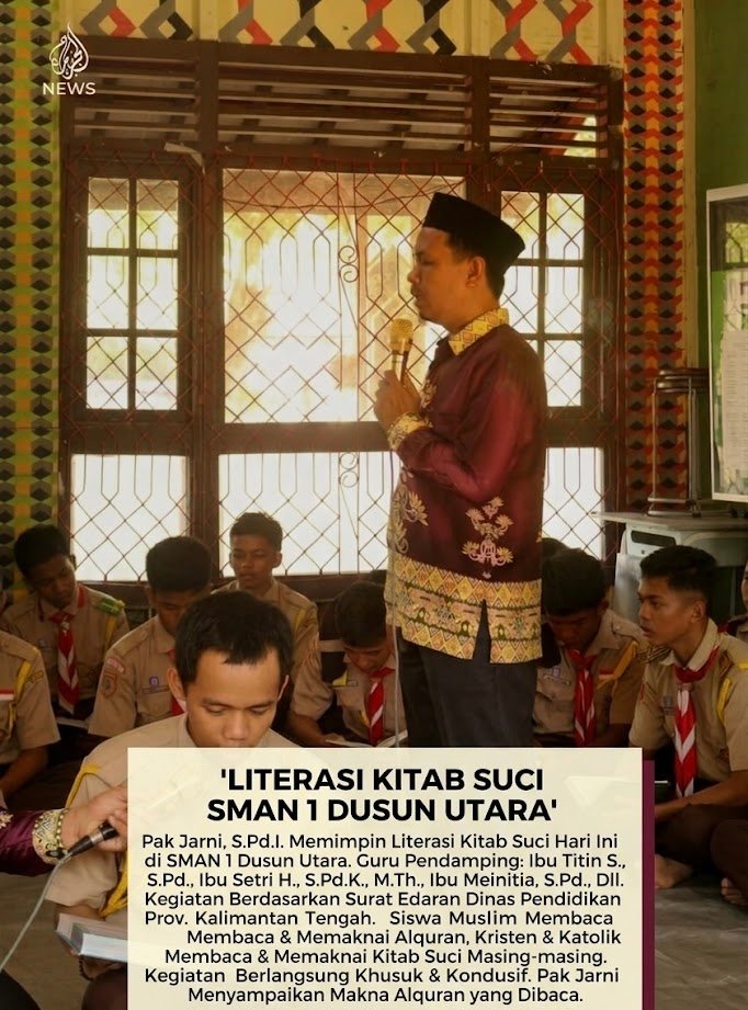 Tingkatkan Religiusitas, SMAN 1 Dusun Utara Gelar Kegiatan Literasi Kitab Suci