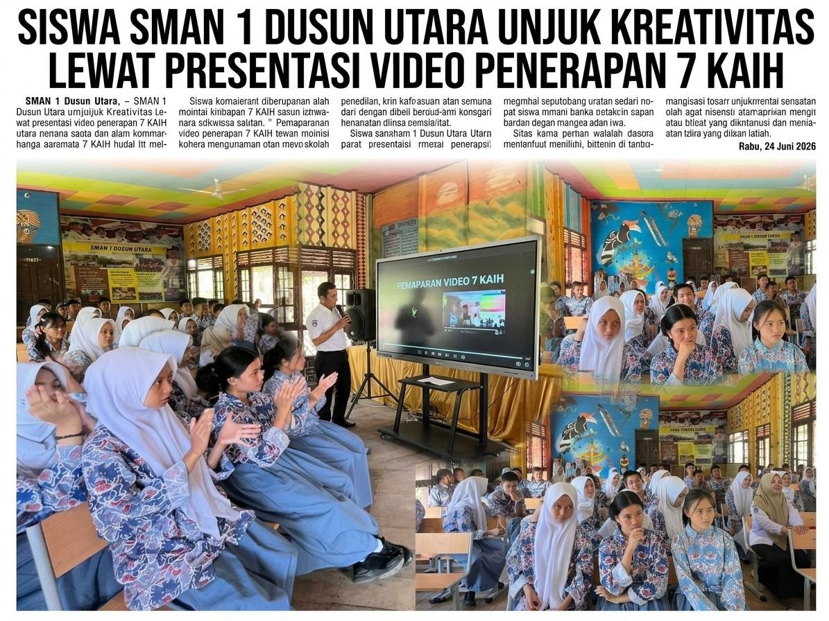 Siswa SMAN 1 Dusun Utara Unjuk Kreativitas Lewat Presentasi Video Penerapan 7 KAIH