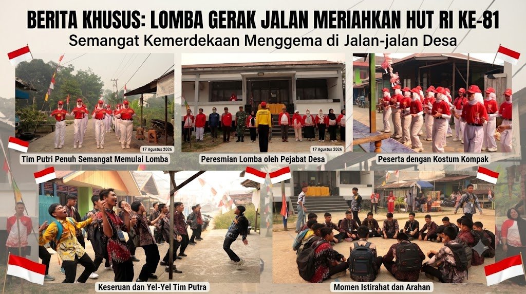 Semarak HUT ke-81 RI, SMAN 1 Dusun Utara Gelar Lomba Gerak Jalan Berkostum Unik Mengitari Pendang