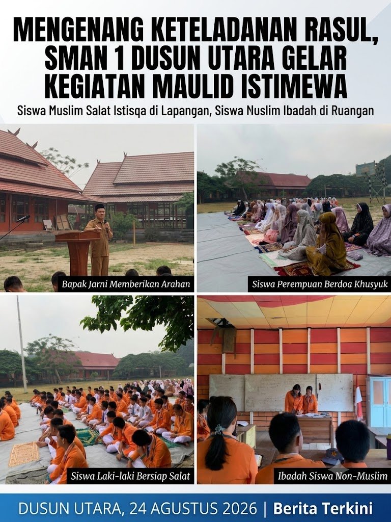 Tingkatkan Ketakwaan di Hari Besar, SMAN 1 Dusun Utara Gelar Salat Istisqa dan Kegiatan Keagamaan