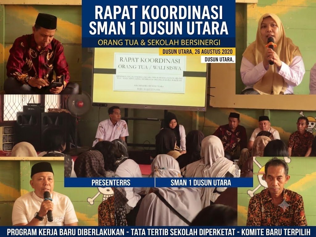SMAN 1 Dusun Utara Gelar Rapat Koordinasi Bersama Orang Tua Siswa, Bahas Program Sekolah dan Komite Baru